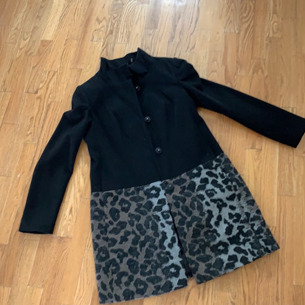 Tahari black wool women’s coat!